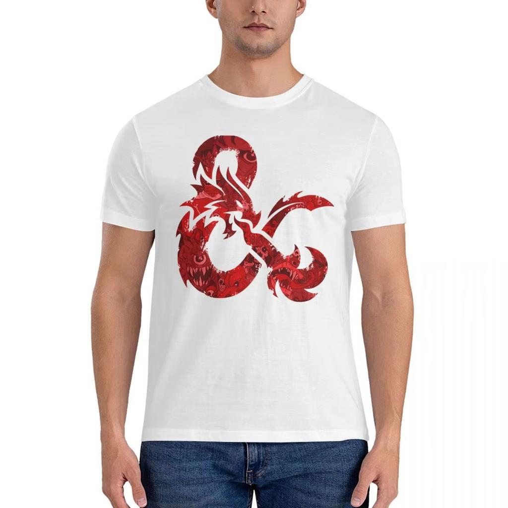 Bestiary Ambersand T Shirt Men 100% Cotton Casual T-Shirts Round Collar D-Dungeons and Dragons DND Tee Shirt Short Sleeve