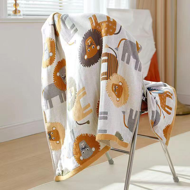 Pure Cotton Multi-Layer Gauze Blanket & Towel - Extra Large, Multipurpose use for Bath, Sofa, or Nap.