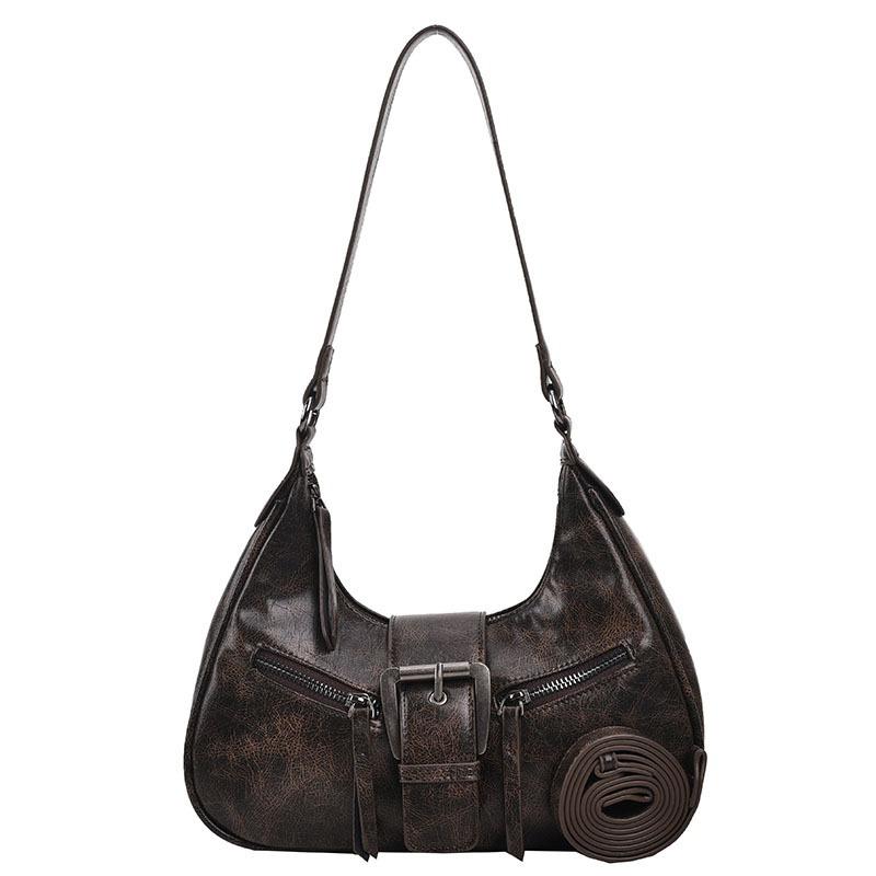 Niche design bag new fashionable retro underarm bag single shoulder crossbody crescent bag fashionable