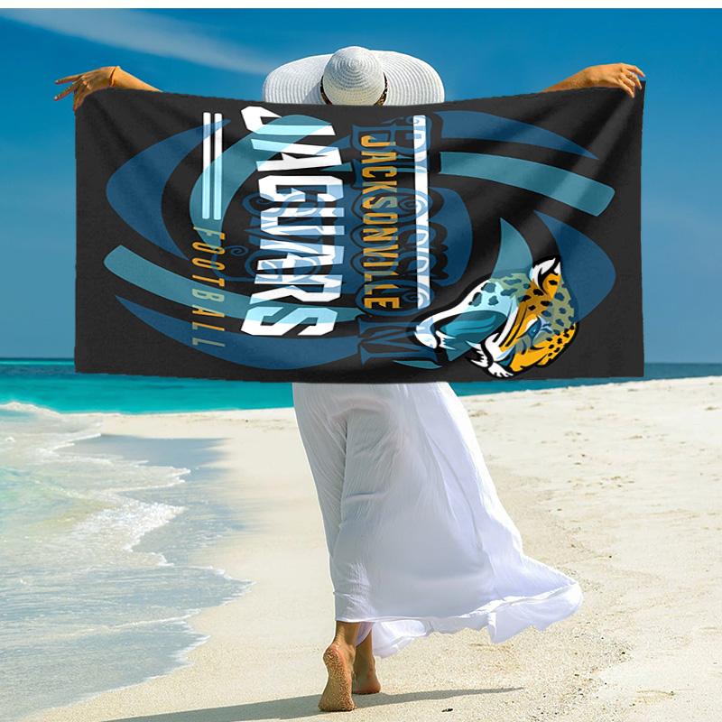 Proof Beach Towel with Jacksonville Jaguars Logo Pattern - Soft,absorbent,quick-drying,machine Washable - Perfect for Swimming,camping,bathing