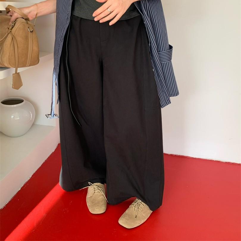 Niche lace-up black loafers single shoes women's shoes 2025 spring and autumn flat bottom with skirt British style small leather shoes