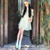 2026 Green Off-the-Shoulder Halter Dress - Summer French Fairy Short Skirt