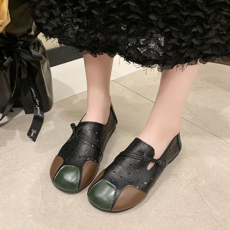 

Туфли для Женщин Балетки Мокасины Летние Женские Сандалии Слипоны Босиком Круглый Носок Полые Удобные Мягкие Дешевые 35 чёрный