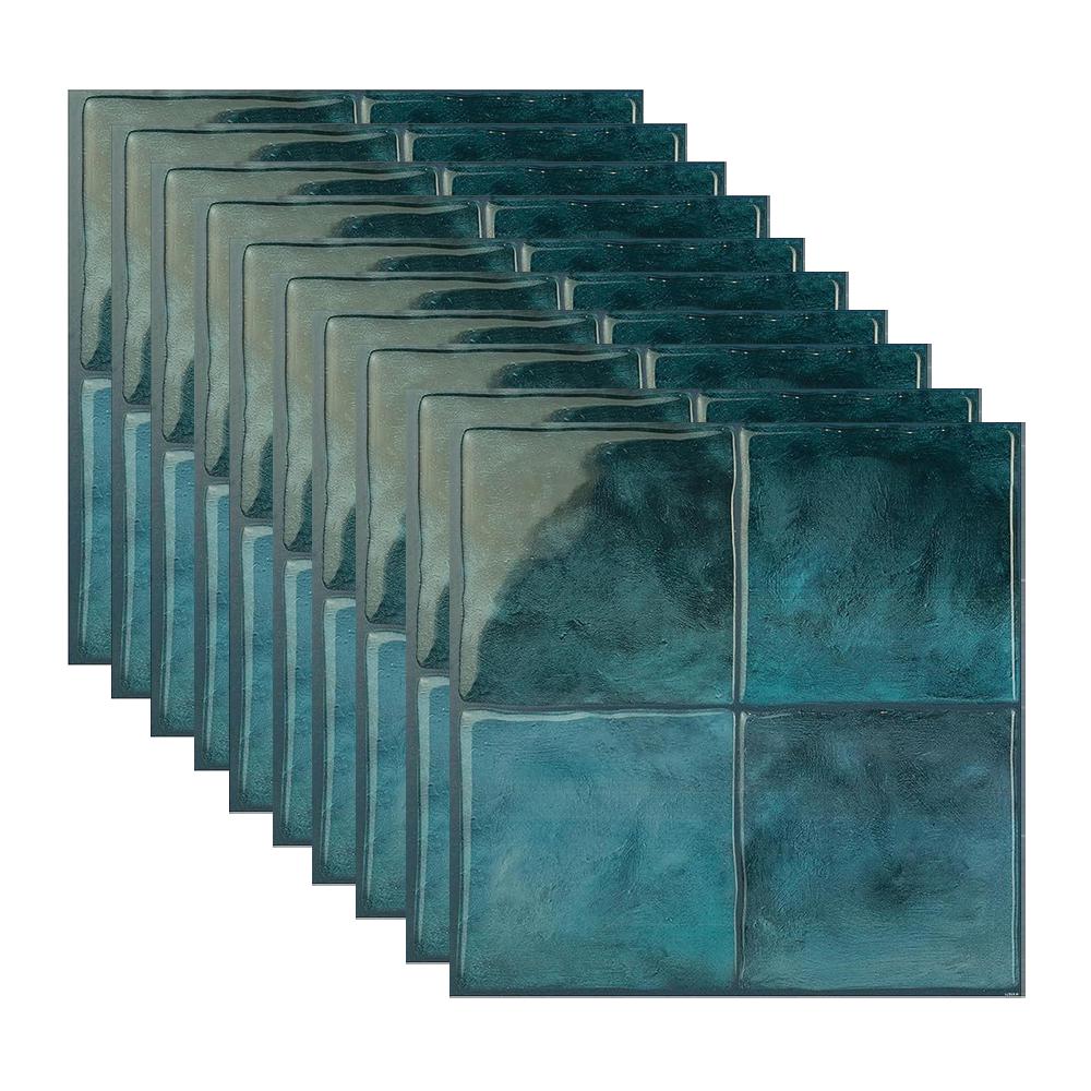 10/20 Pack Kitchen Backsplash Tile Peel and Stick - 3D Adhesive Peel and Stick Tile Backsplash for Kitchen, Bathroom, Wall Tile (Blue,10 pcs) синий