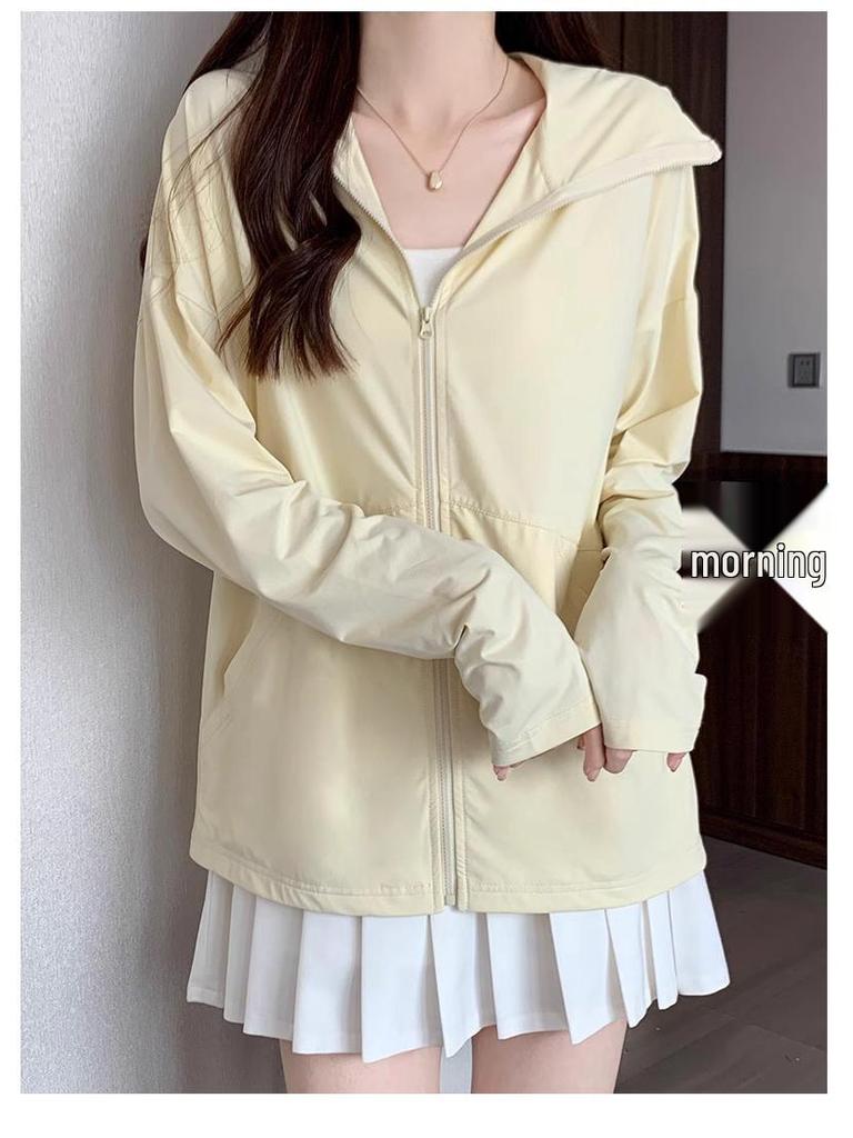 Women's Summer Ice Silk UV Protection Hooded Jacket