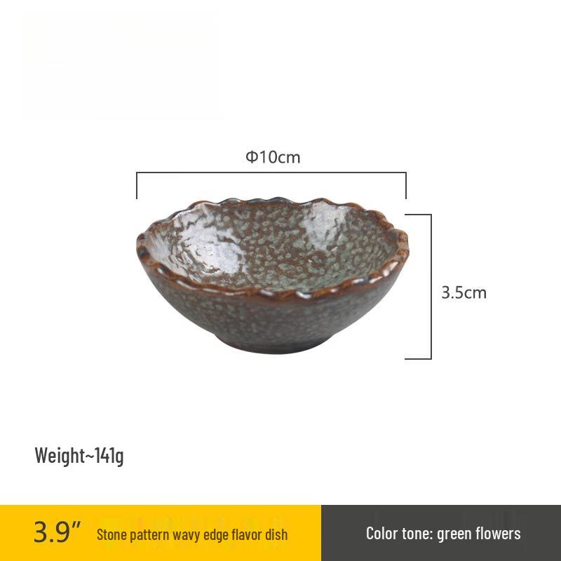 ZISIZ Retro Ceramic Divided Seasoning Dish