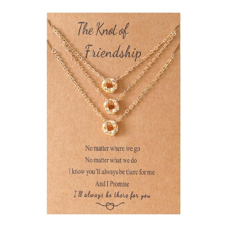 Knot Necklace for Best Friend Women Jewelry Gifts for Friends Silver Golden