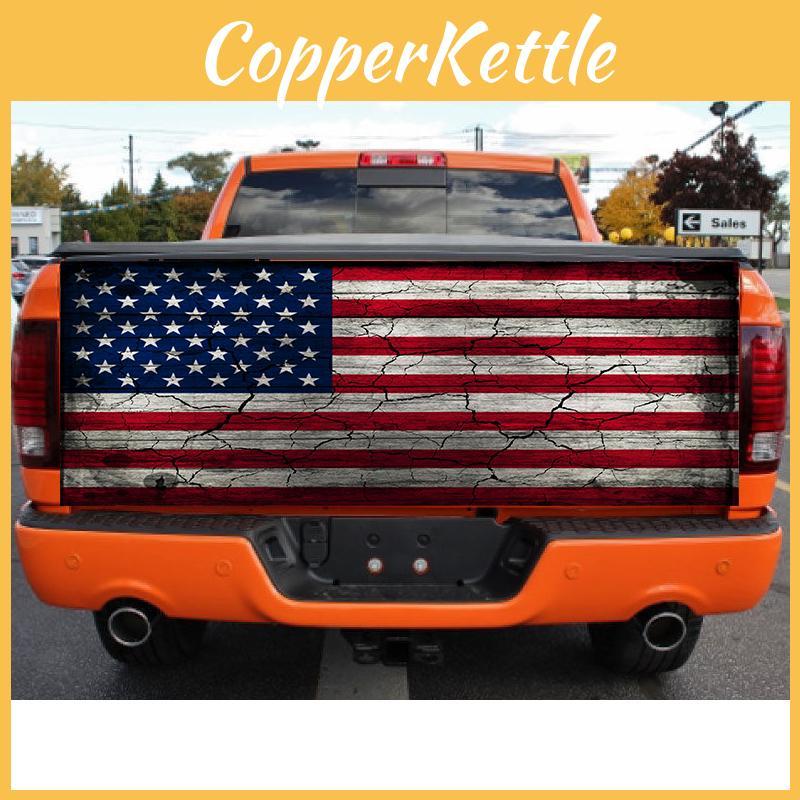 Kühner Rot Weiß Amerikanische Flagge Druck Heckgrafik Aufkleber für LKWs und SUVs