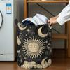 1pc, Dokriy, Vintage Sun Moon Stars Clouds Large Capacity Storage Basket, Large Open Laundry Hamper And Storage Bin, Sturdy Handles, Spacious Round, F