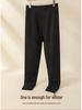 Men's and Women's Fleece-Lined Wool Pants with Double Knee Protection