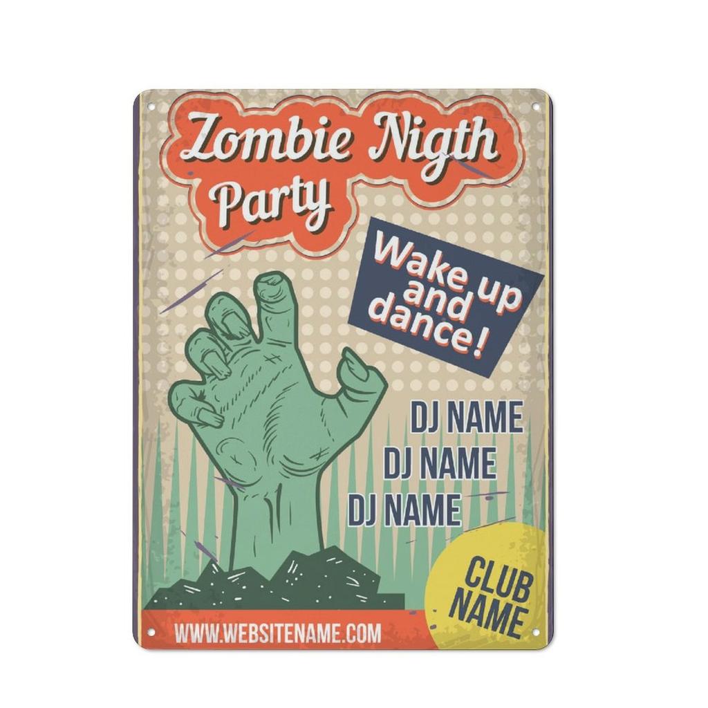 1 Pack Vintage Metal Tin Sign with Rusted Distressed Details for Home Wall Decor, Two Sizes 20x30cm or 30x40cm Available