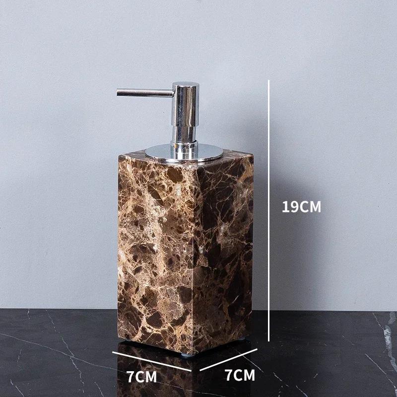 

Набір для ванної кімнати Emperador Dark Natural Marble Коричневий розкішний тримач для зубної щітки Мильниця Дозатор мила Аксесуари для ванної кімнати