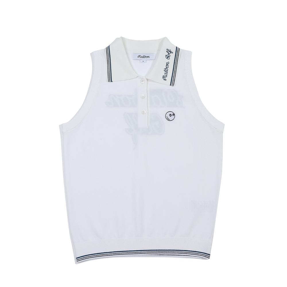 MALBON GOLF Malbon Script Sleeveless White (Woman)