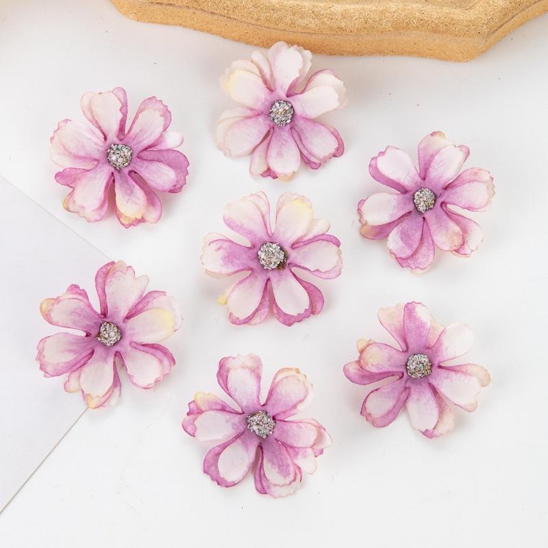 Simulation Star Language Flowers Diameter About 4.5cm Daisy Ethnic Headdress DIY Handmade Gift Box Candy Box Decorative Flowers Elegance Fake Flowers
