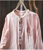 Autumn Cotton Lace Stand Collar Artistic Patchwork Age-Reducing Shirt