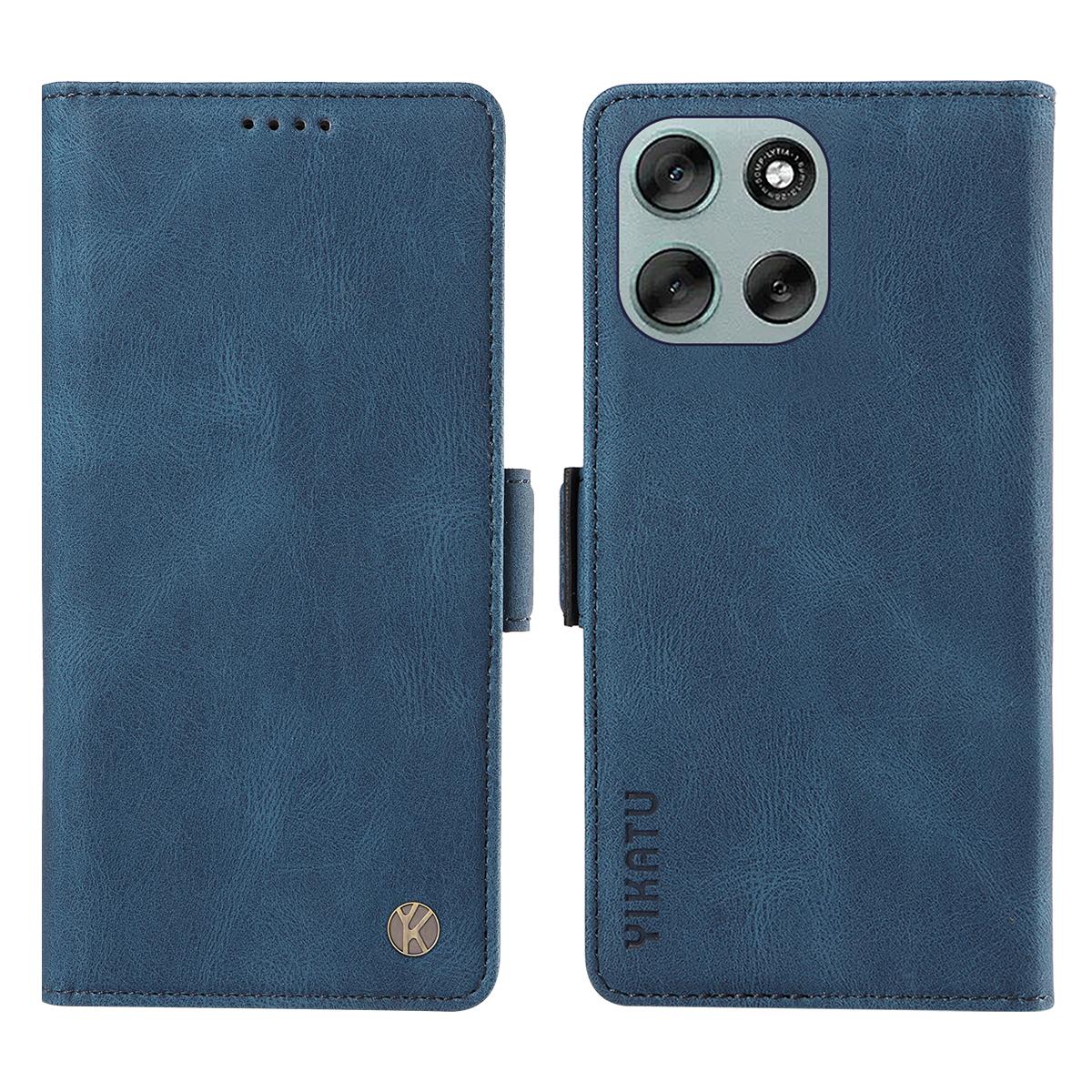 

For Motorola Moto G56 5G Leather Case YIKATU YK-005 Skin-touch Feeling Wallet Phone Cover H