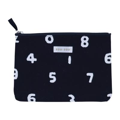 Marushin Flat Wet Feather Made In 6165026500 Pouch, SOU SOU SO-SU-U, Blue, Japan,
