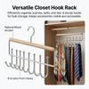 Solid Wood-Wave Multi Functional Hanger Underwear Vest Dormitory Storage Hook For Standard Wardrobe-Rod