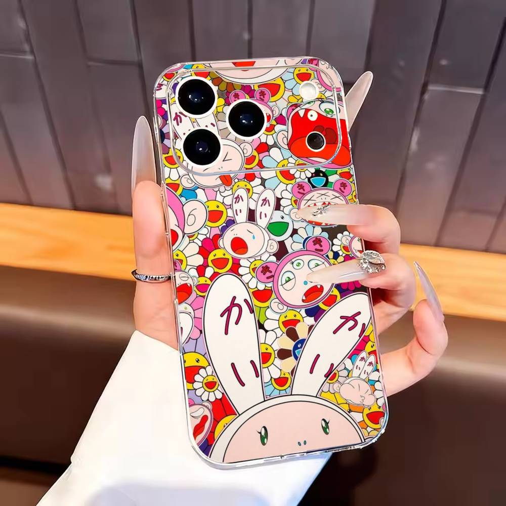 M-MurakamiS A-Art Phone Case For iPhone17,16,15,14,13,12,11 Plus,Pro Max Soft Transparent Cover