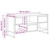 TV Cabinet Rustic Oak Style 100 x 36 x 49.5 cm Engineered Wood