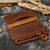 Crazy Horse Leather Retro Men's Long Wallet Head Layer Leather Wallet Head Layer Leather Embossed Long Wallet Multi Card Slot 3376