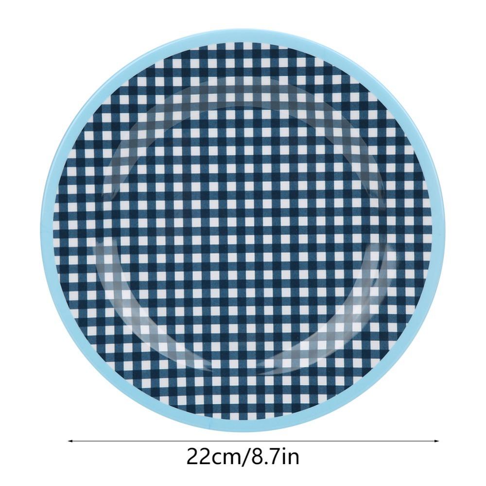 Raised Circular Food Platter Resin Dinner Plate Practical Serving Tray Kitchen Grid