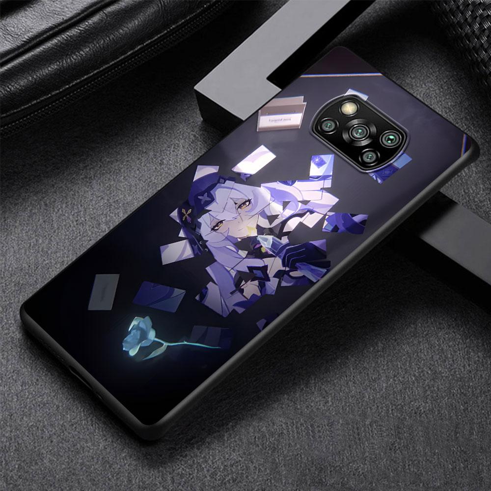 Black Swan Honkai Star Rail Dan Heng Case for Xiaomi Poco M5s X3 NFC X5 F3 M4 M3 Pro Black Silicone Soft Phone Cover Coque