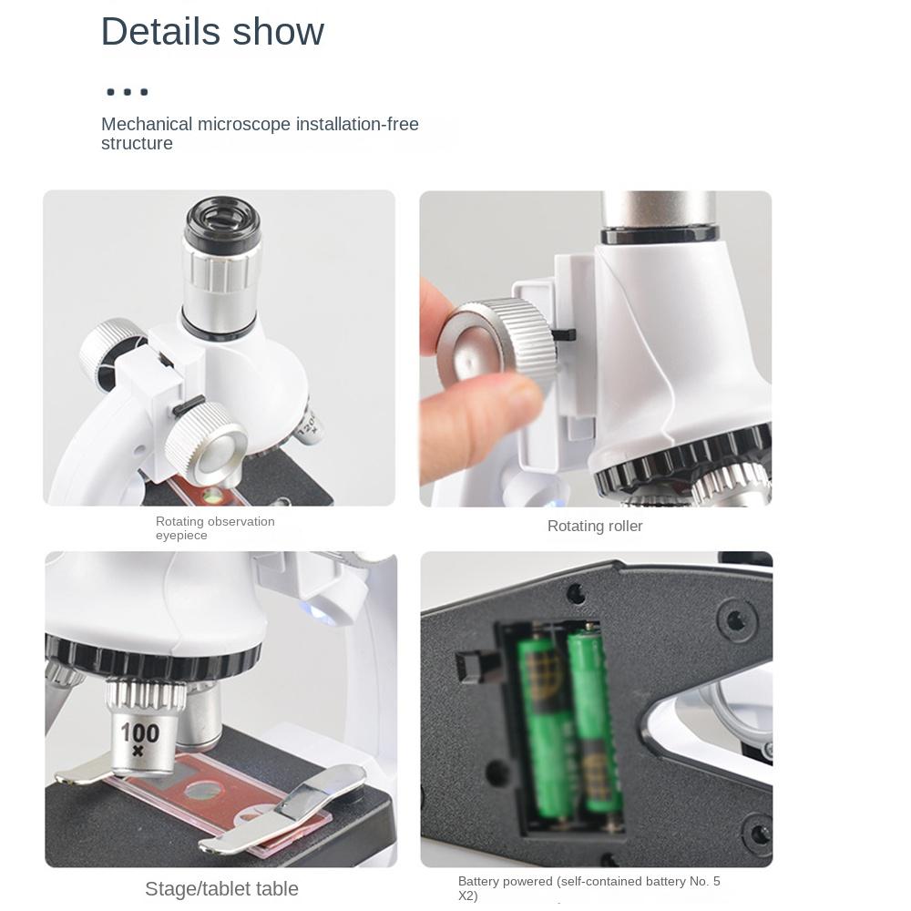 Magnification Kids Microscope 1200X Pocket Microscope Scientific Microscope  Kid Science Experiment