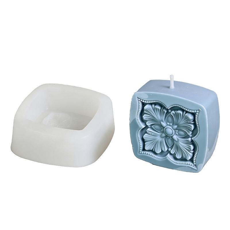 Retro Designs Silicone Soap Mould for Handmade Craft with Artistic Pattern Easy Releases and Dishwasher Safe