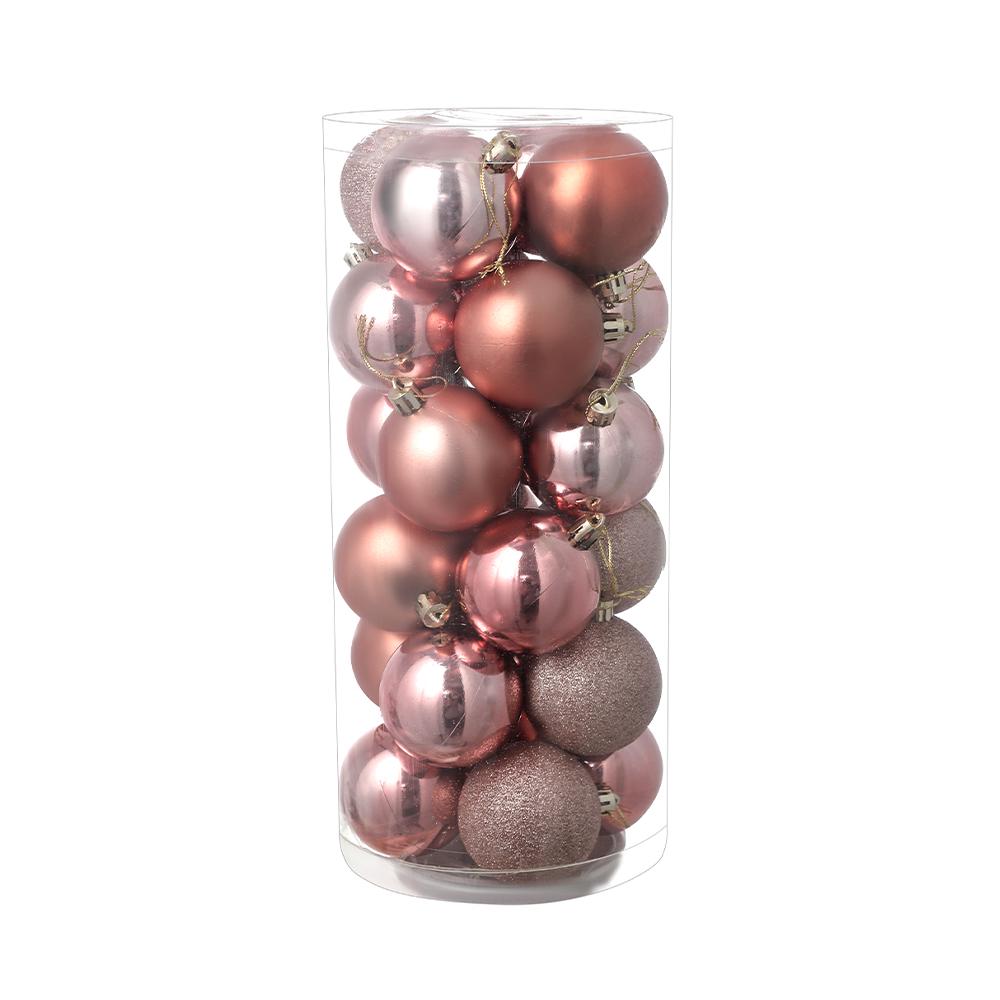 36 Electroplated Plastic Christmas Ball Ornaments for Tree and Window Decoration