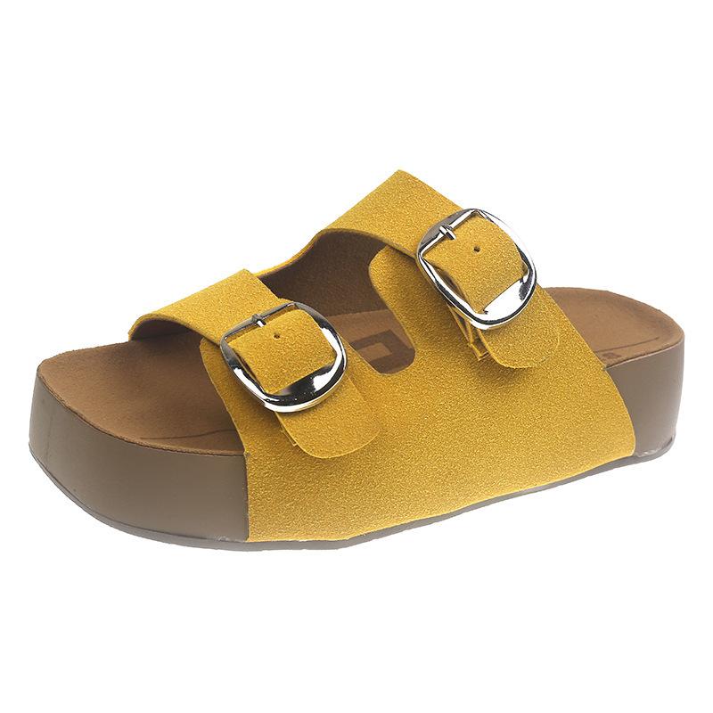 Toast platform slippers women's outer wear Velcro buckle belt platform comfortable versatile casual shoes sandals