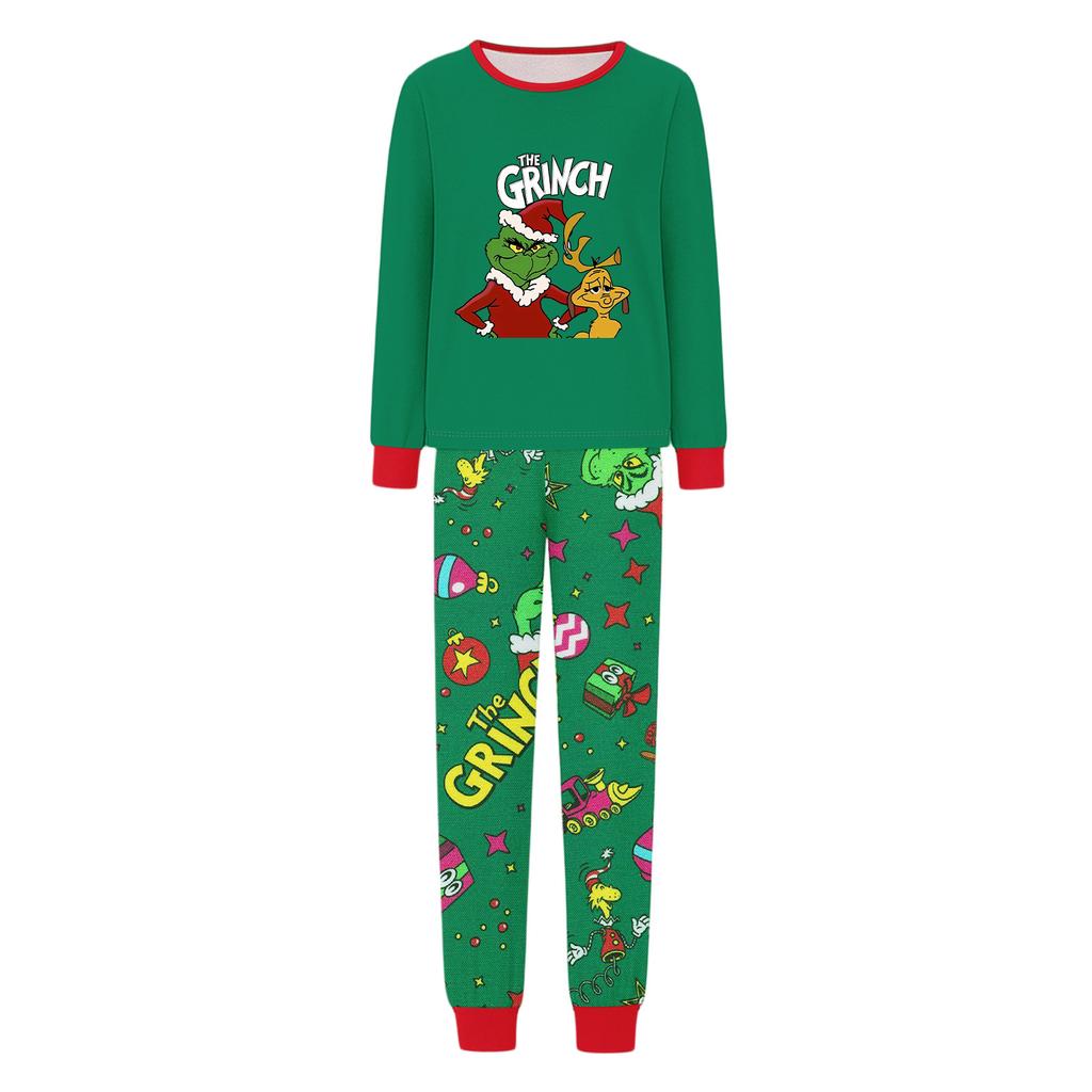 Christmas Prints Family Matching Long Sleeve Tops+Parhts Set Family Matching Sets