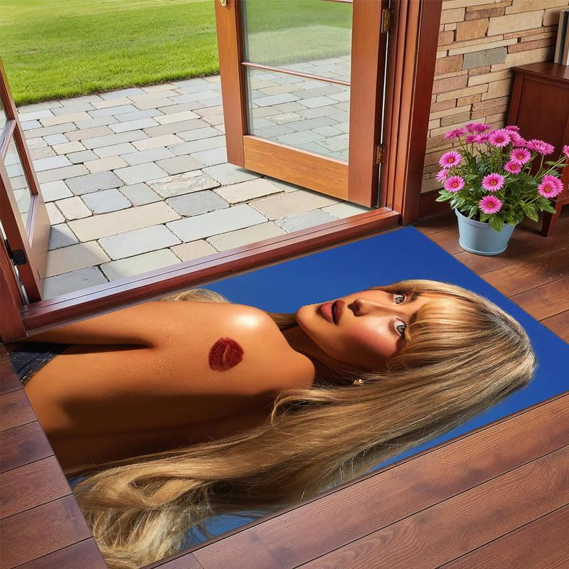 Sabrina Carpenter Print Crystal Velvet Plush Rug Anti?Slip Wear?Resistant Floor Carpet For Indoor Household Home Decoration
