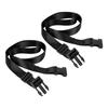 2PCS Luggage Strap Adjustable Polyester Baggage Buckle Strap for Travelling 150x2.5cmBlack