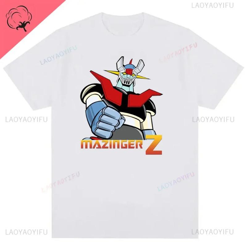 Mazinger Z Dark Robot Men's Personality Pattern Printed Cotton T-Shirt Vintage Tees Stylish Chic T Shirts Crewneck Clothing Top