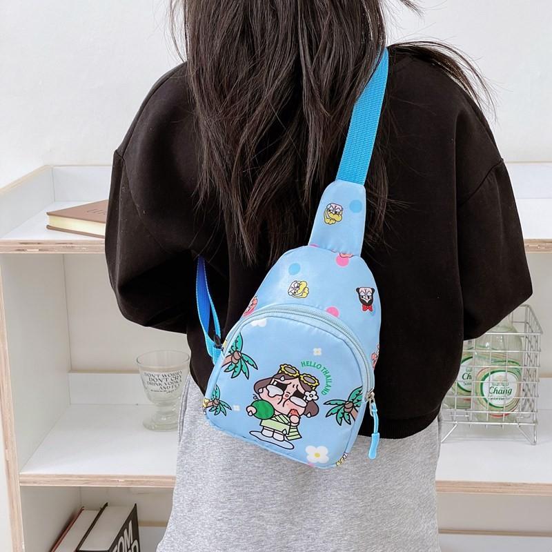 Single Pattern Crybaby Shoulder Crossbody Bag For Kids Breathable Lightweight