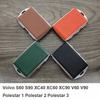 Luxus Lederlegierung Autoschlüsselhülle Schlüsselersatzschale für Volvo S60 S90 XC40 XC60 XC90 V60 V90 Polestar 1 Polestar 2 Polestar 3