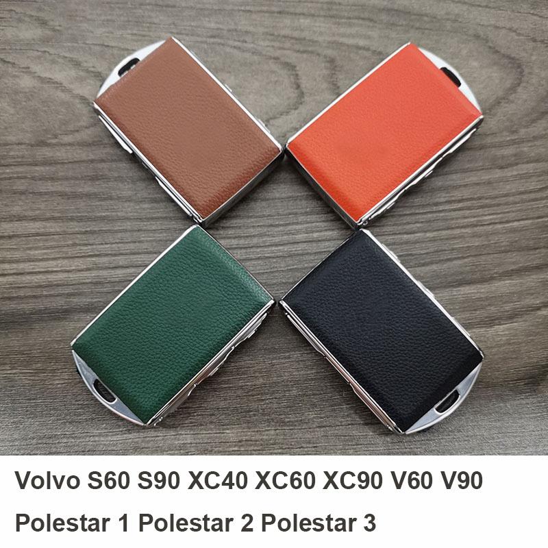 Luxus Lederlegierung Autoschlüsselhülle Schlüsselersatzschale für Volvo S60 S90 XC40 XC60 XC90 V60 V90 Polestar 1 Polestar 2 Polestar 3