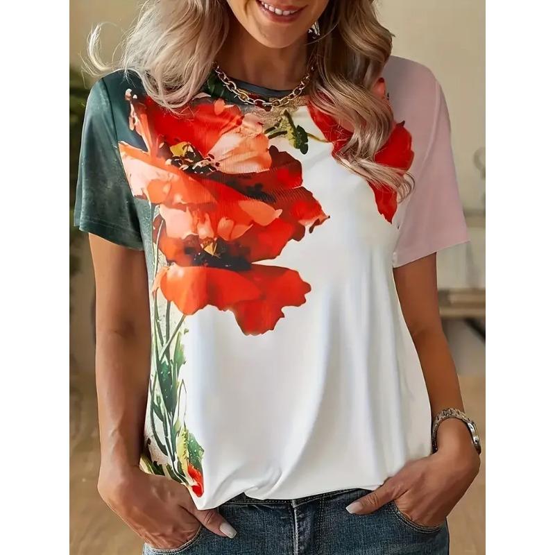 3D Printed Fashion Women s T-Shirt Summer Breathable Trend Versatile S