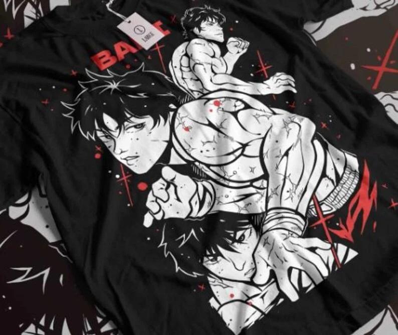 Anime Baki Hanma Hiphop Black T Shirt Gift For Friends S