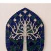Stress Relief Creative Hobby DIY Mosaic Art Kit, Fantasy Circular Door Tile Craft Sea Glass Project Kit for Adults Beginners, Handmade Gift