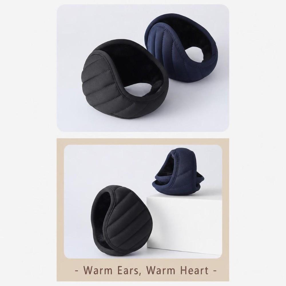 Lightweight Fold Foldable Ear Warmers Thick Plush Lined Thermal Ear Protection For Men Women