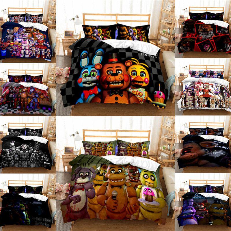 Nights At Five Freddys 3d Cartoon Luxury Bedding Set Duvet Cover Set Pillowcase