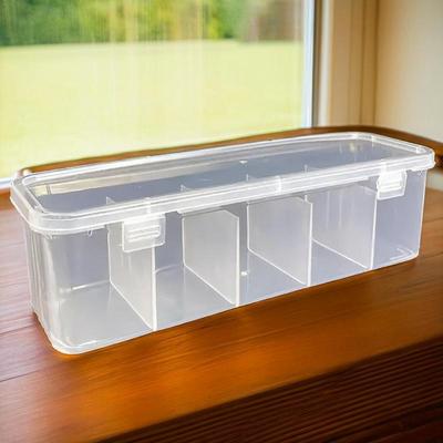 1pc Clear Plastic Card Storage Box with Dividers - Holds 600 or 1000 Baseball, Sports, and Trading Cards, Durable Organizer for Standard Cards
