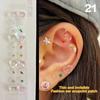 Módní mašlička Barevné kamínky Perly Nálepky na ušní body Tlakové tyčinky na uši Akupunktura Aurikulární ušní nálepky Masáž