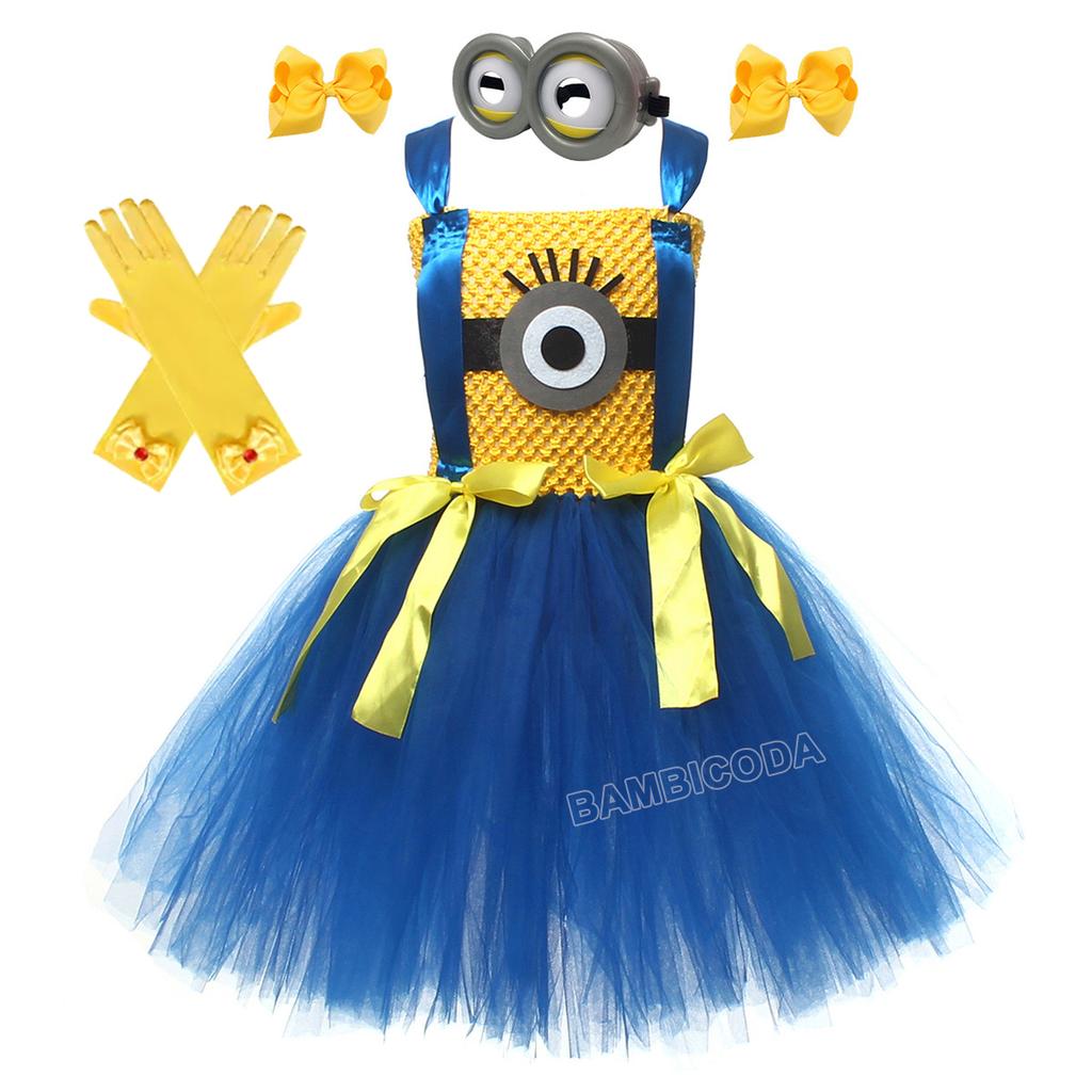 Girl Yellow Figurine Costume Ping-pong Skirt Party Stage Performance Skirt Tutu Skirt Anime Halloween Cosplay Costume