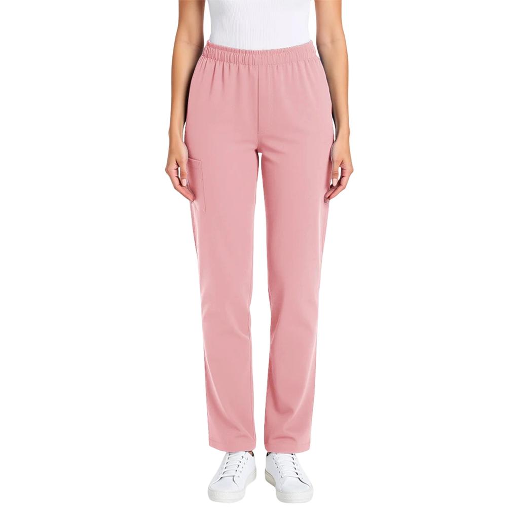 Damen Weite Freizeithose mit elastischem Bund und Kordelzug für Pflegekräfte Lange Hose