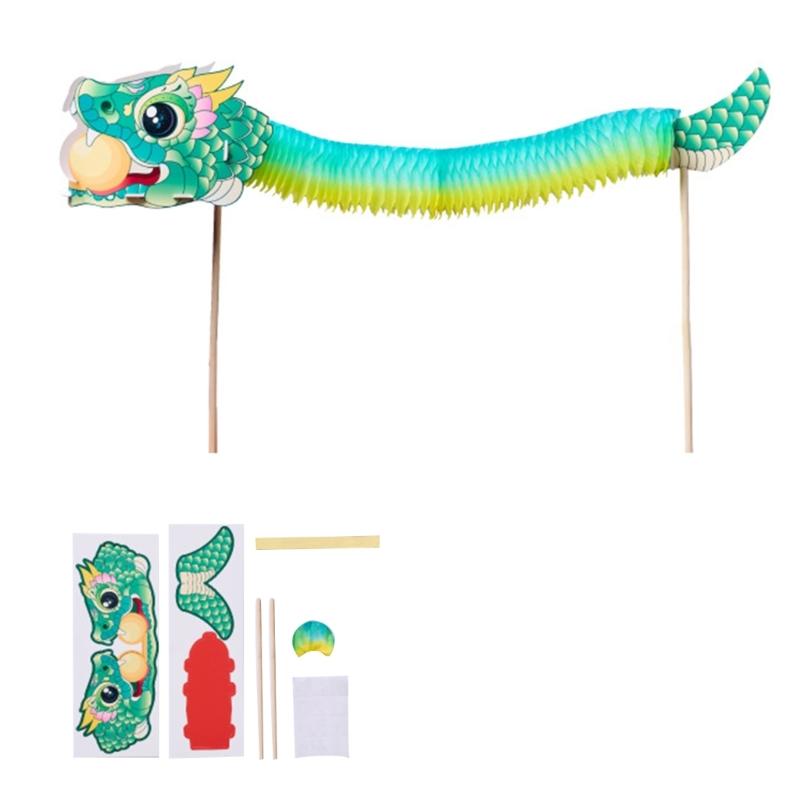 Chinese Snake Dance Craft Set Handmade 3D Snake Paper Puppet Set for Children Adult School Kindergarten