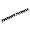 Kai Tian 20mm Quick Release Watch Strap for Men and Women, White and Black Ceramic Links, Replacement Watch Strap, Stainless Steel with D-Buckle