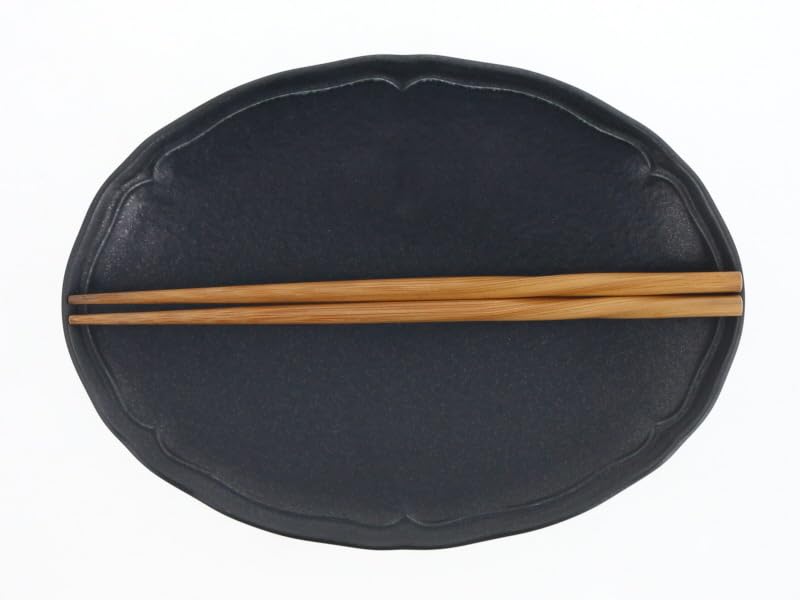 EAST Table RINKA Oval Made In Microwave and Dishwasher Plate, 23.5cm, Lightweight, Gray, Japan, Safe, 86-011-02